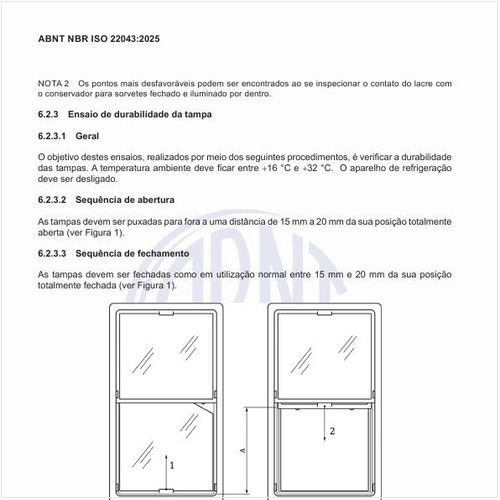 Qual deve ser o ensaio de durabilidade da tampa?
