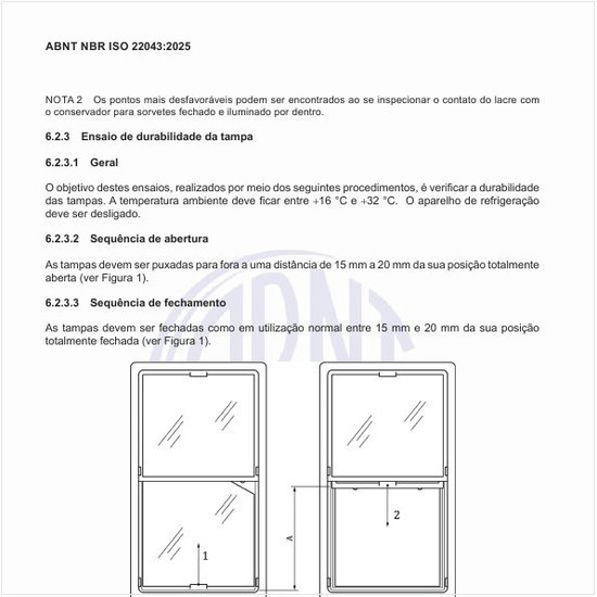 Qual deve ser o ensaio de durabilidade da tampa?