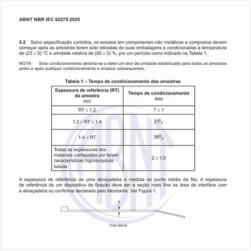 Qual deve ser o tempo de condicionamento das amostras?