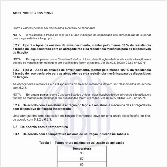 Qual deve ser a temperatura máxima de utilização da aplicação?
