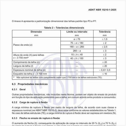 Quais são as tolerâncias dimensionais dos produtos?