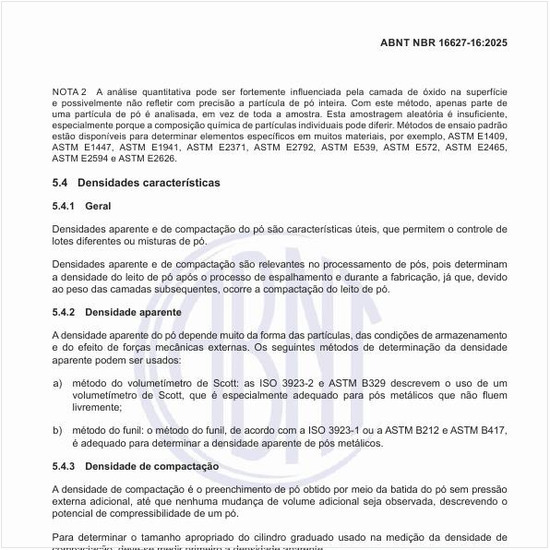 Quais são as densidades características?