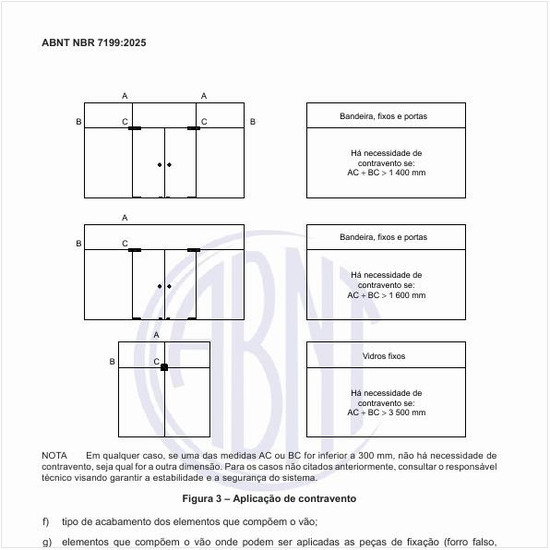 Como deve ser realizada a aplicação de contravento?