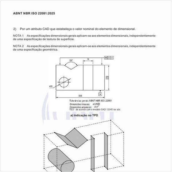 Qual seria um exemplo de aplicação da especificação geométrica geral?