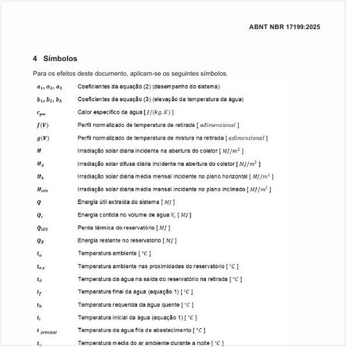 Quais são os símbolos usados nessa norma?