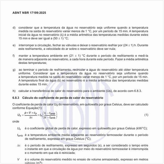 Como fazer a determinação das perdas de calor do reservatório?