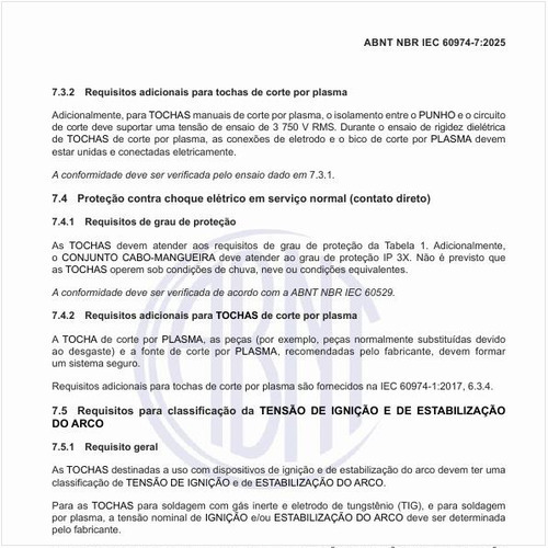 Por que fazer o ensaio da tensão de ignição e estabilização do arco?