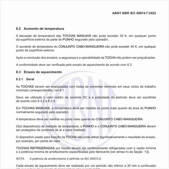 Como proceder no ensaio de aquecimento?