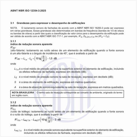 O que representa o índice de redução sonora aparente?
