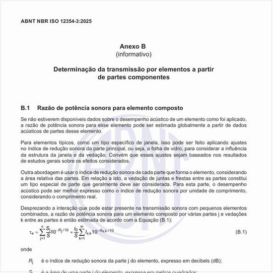 O que é a razão de potência sonora para elemento composto?