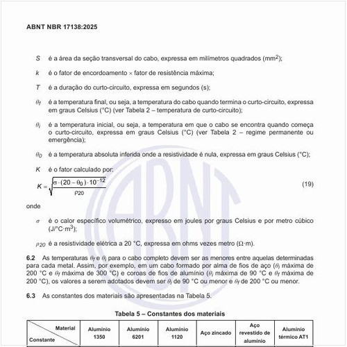 Quais são as constantes dos materiais?