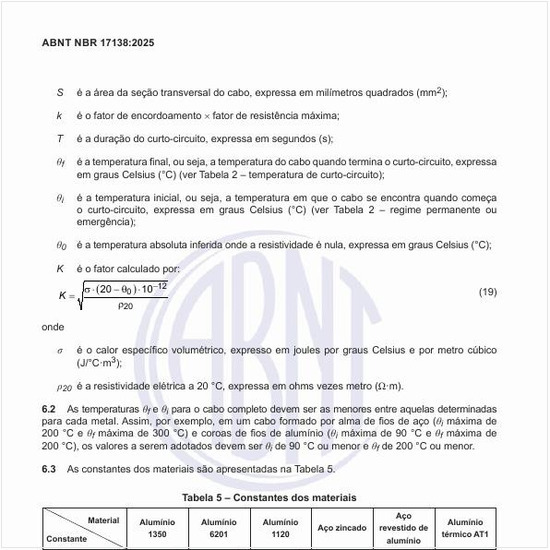 Quais são as constantes dos materiais?