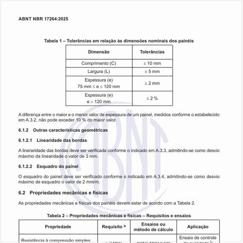Quais são as tolerâncias em relação às dimensões nominais dos painéis?