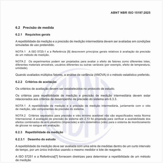 Como deve ser avaliada a repetibilidade da medição?