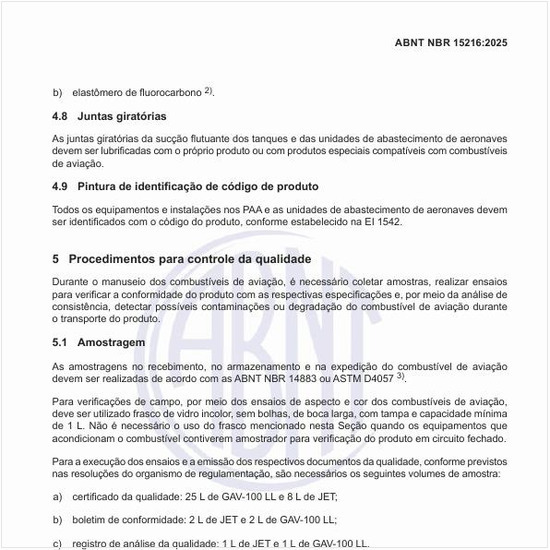 Quais são os procedimentos para controle da qualidade?