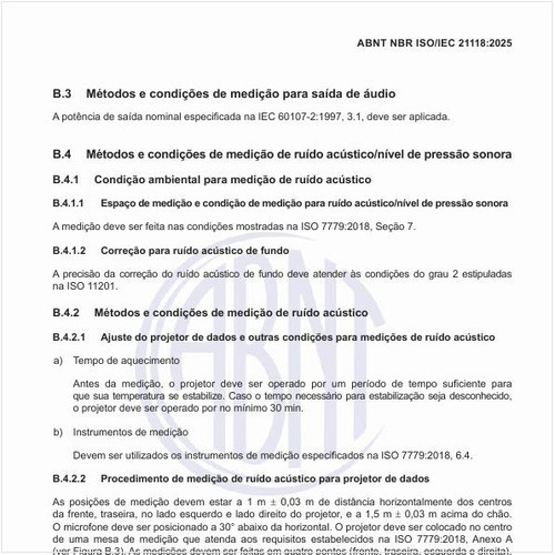 Qual é o procedimento de medição de ruído acústico?