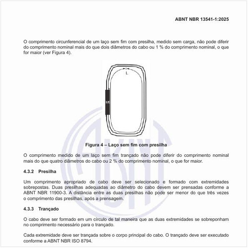 Como se calcula a carga máxima de trabalho para laço sem fim?