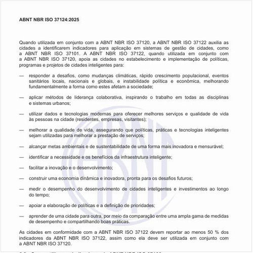 Como utilizar os indicadores da NBR ISO 37122?