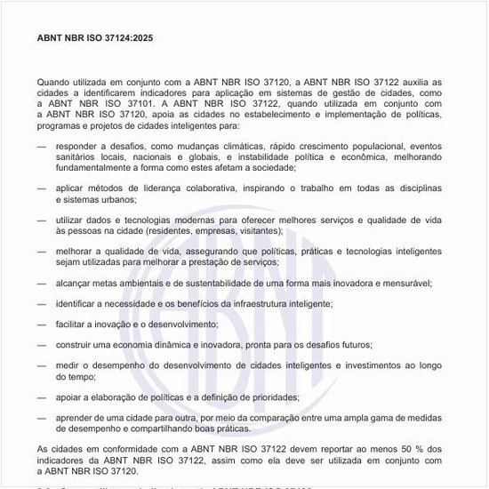 Como utilizar os indicadores da NBR ISO 37122?