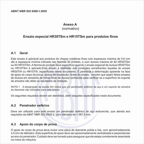 Como deve ser realizado o ensaio especial HR30TSm e HR15TSm para produtos finos?