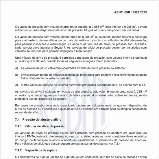 O que fazer em relação à pressão de ajuste e alívio?