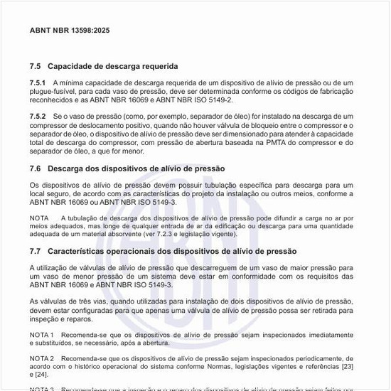 Quais são as características operacionais dos dispositivos de alívio de pressão?
