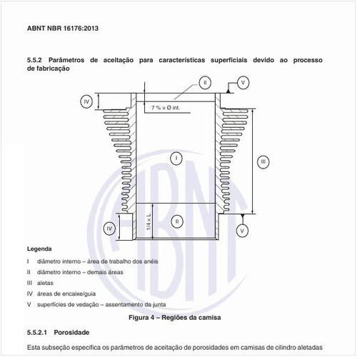 Quais são os parâmetros de aceitação para as características superficiais devido ao processo de fabricação?
