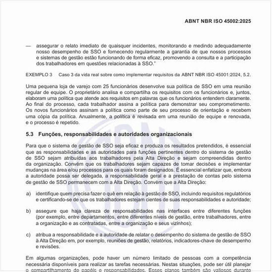 Quais as funções, responsabilidades e autoridades organizacionais para que o sistema de gestão de SST seja eficaz?