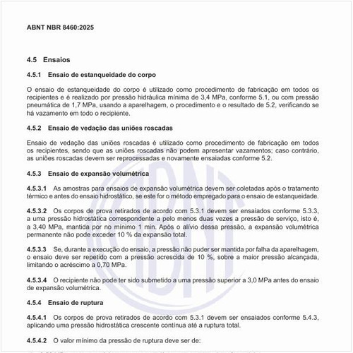 Como deve ser realizado o ensaio de ruptura?