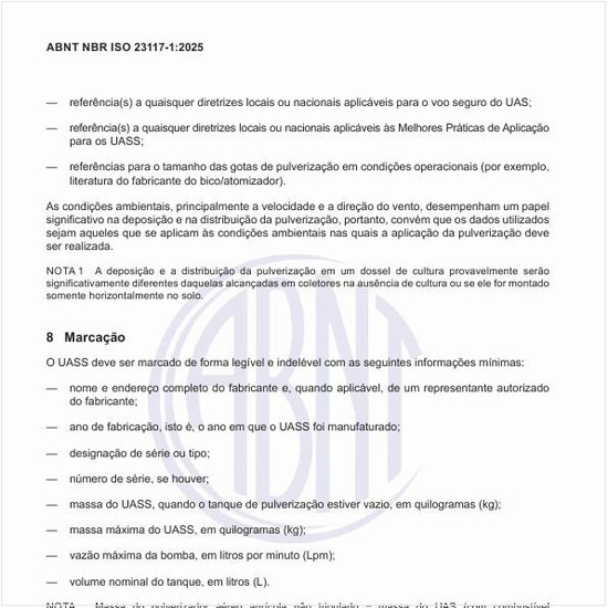 Qual deve ser a marcação dos equipamentos?