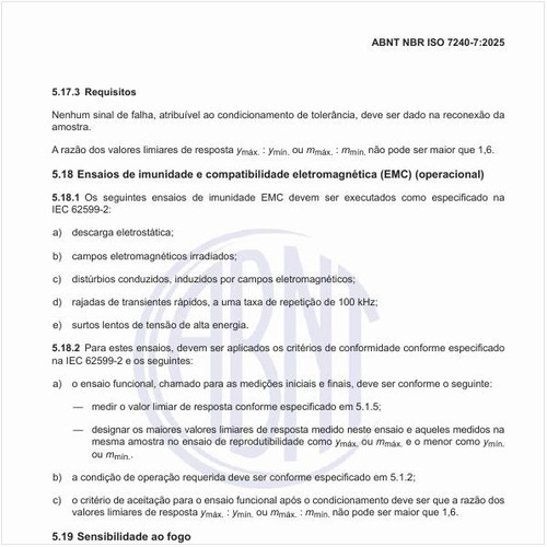 Quais são os ensaios de imunidade e compatibilidade eletromagnética (EMC) (operacional)?