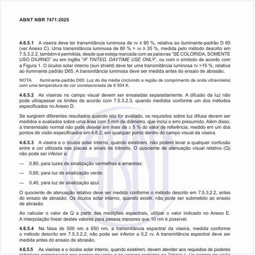 Quais são os valores do poder refrativo permissíveis para viseiras?