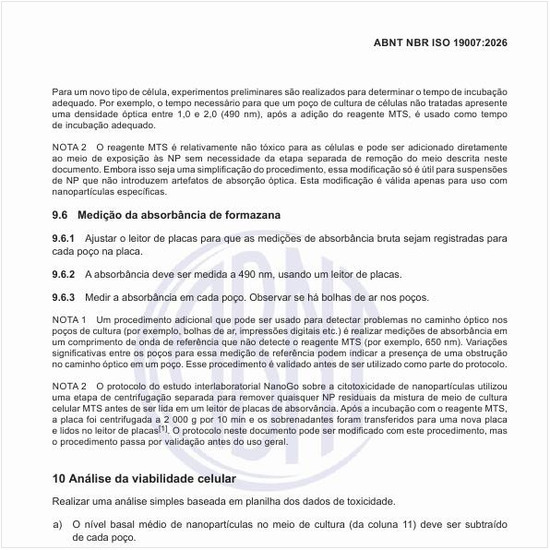 Como realizar a medição da absorbância de formazana?