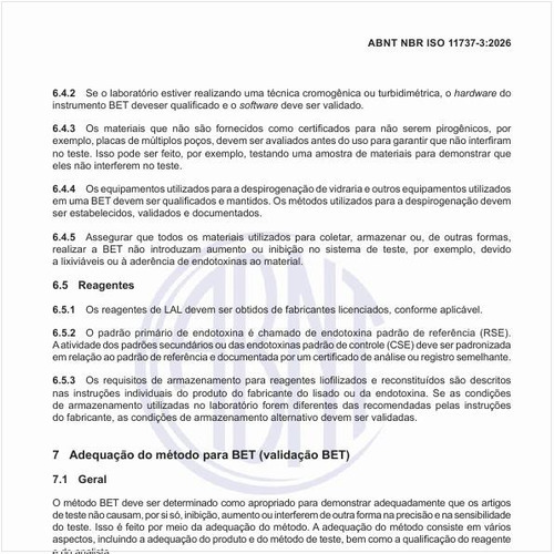 Como deve ser feita a adequação do método para BET (validação BET)?