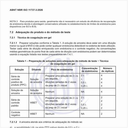 Como realizar a preparação de soluções para adequação do método de teste ou a técnica de coagulação em gel?