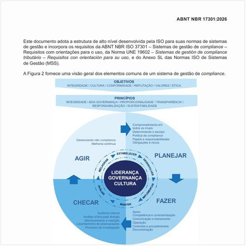 Como é uma visão geral dos elementos comuns de um sistema de gestão de compliance?