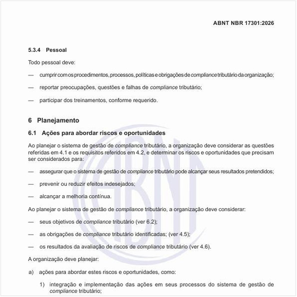 Como deve ser feito o planejamento do sistema de gestão de compliance