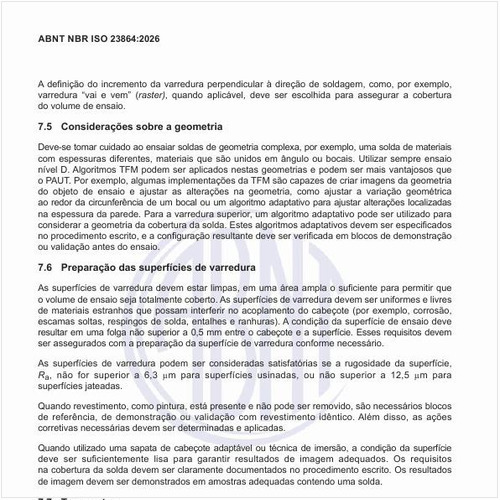 Como realizar a preparação das superfícies de varredura?