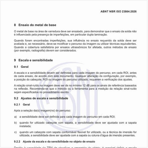 Como devem ser definidas a escala e a sensibilidade?