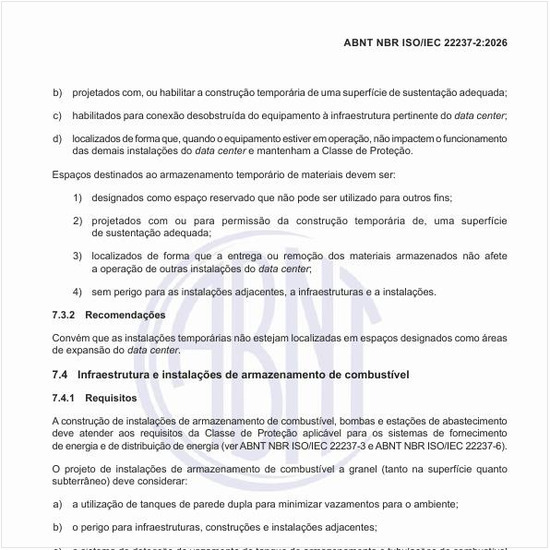 Quais são os requisitos para a infraestrutura e instalações de armazenamento de combustível?