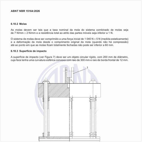 Como deve ser o impactador do componente assento?