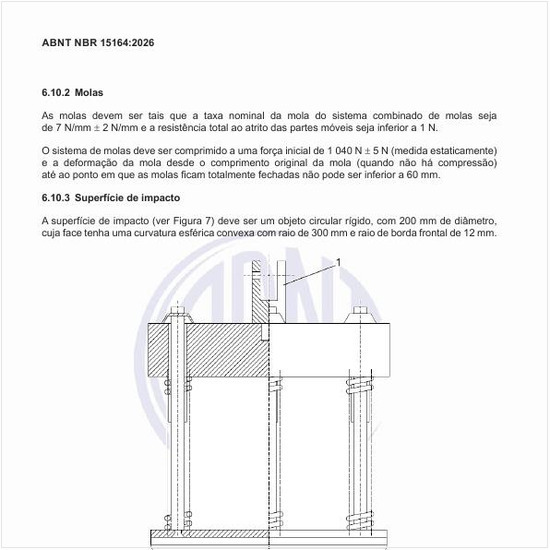 Como deve ser o impactador do componente assento?