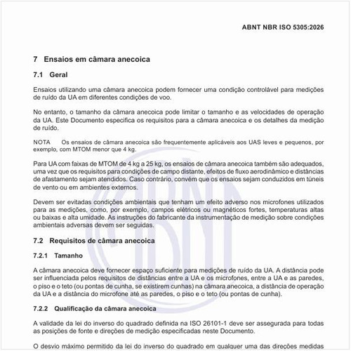 Qual é o desvio máximo permitido da lei do inverso do quadrado para qualificação da câmara anecoica?