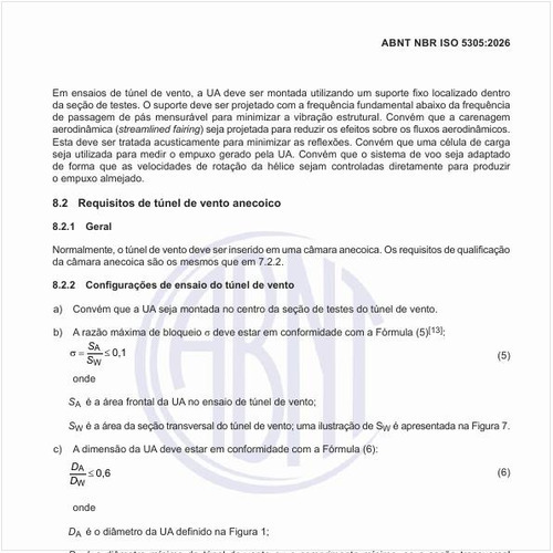 Quais são os requisitos de túnel de vento anecoico?