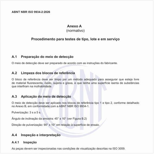 Qual o procedimento para testes de tipo, lote e em serviço?
O que são os blocos de referência?
