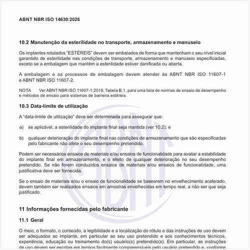 Quais são as informações a serem fornecidas pelo fabricante?