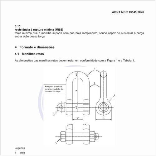 Quais são as dimensões das manilhas retas?