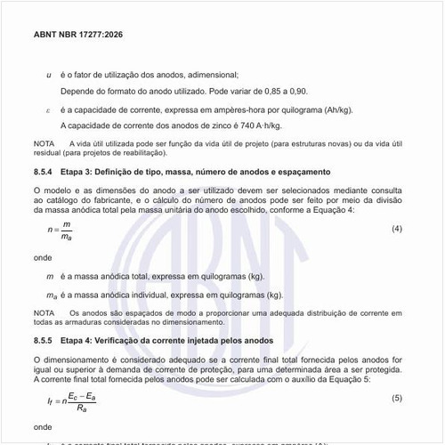 Como deve ser feita a verificação da corrente injetada pelos anodos?