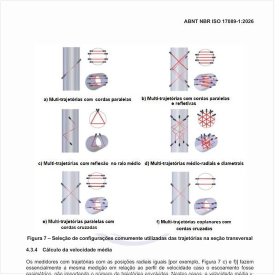 Como realizar a seleção de configurações comumente utilizadas das trajetórias na seção transversal?