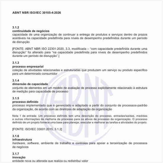 O que representa um processo definido?